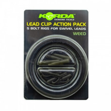 Набор безопасная клипса Korda Lead Clip Action Pack Weed